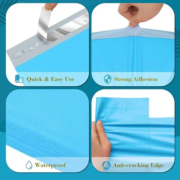 10 pcs Poly Mailers with Handle 10 X 13 Inch Premium Shipping Bags - Picture 2 of 3